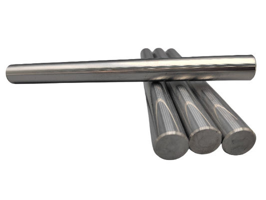 Metallic Silver Tungsten Carbide Bar Stock With One Flat End / One Chamfered End
